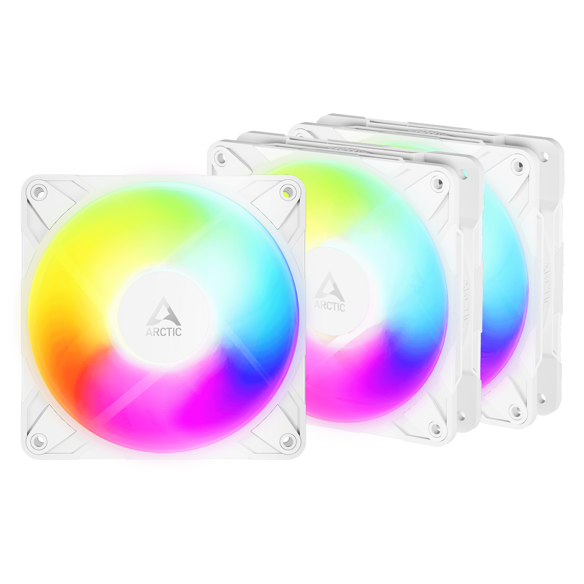 Arctic P12 Pro Reverse A-RGB (White) — 3 Pack — фото 4