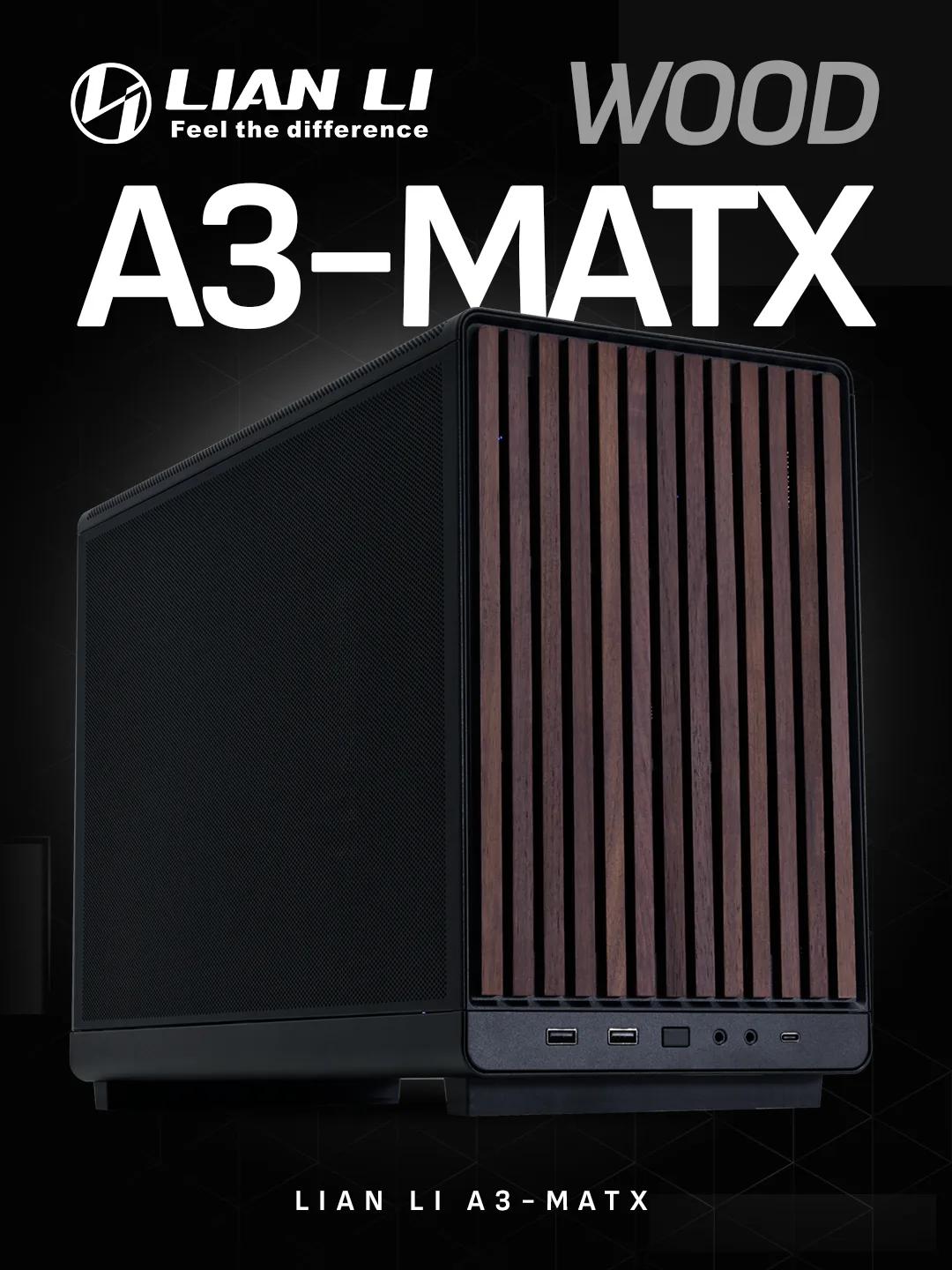 Lian Li A3-mATX Wood Edition – Black