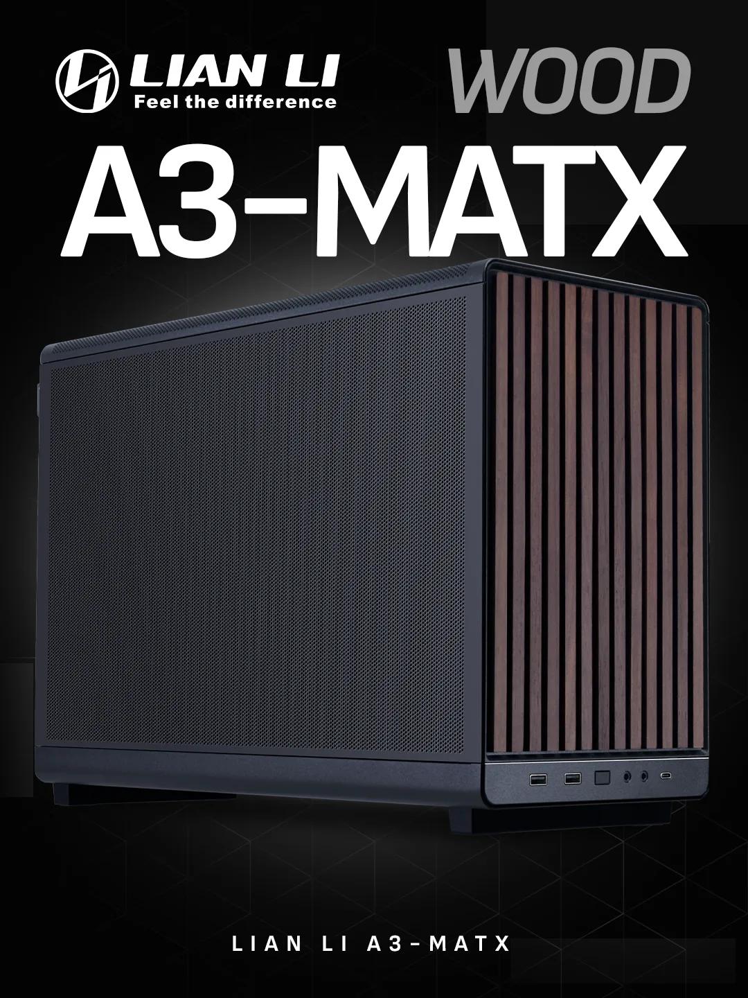 Lian Li A3-mATX Wood Edition – Black