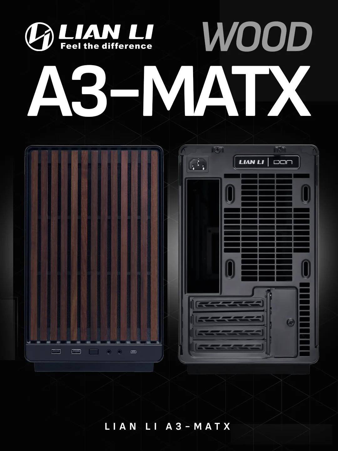 Lian Li A3-mATX Wood Edition – Black
