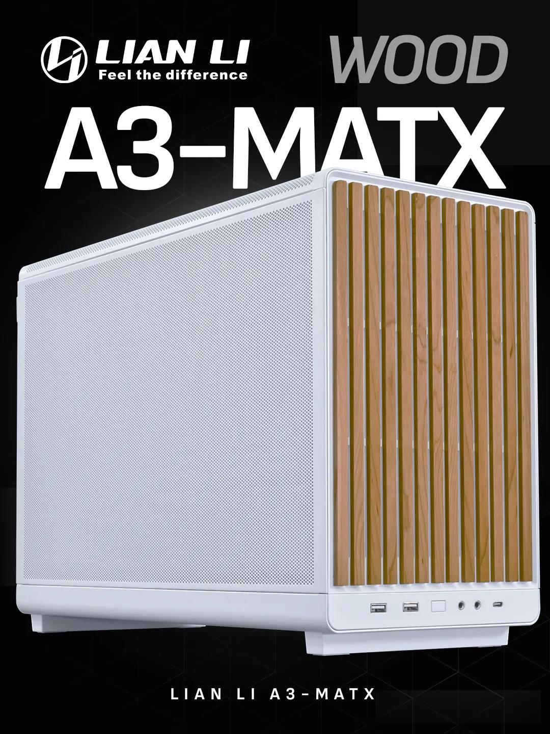 Lian Li A3-mATX Wood Edition – White