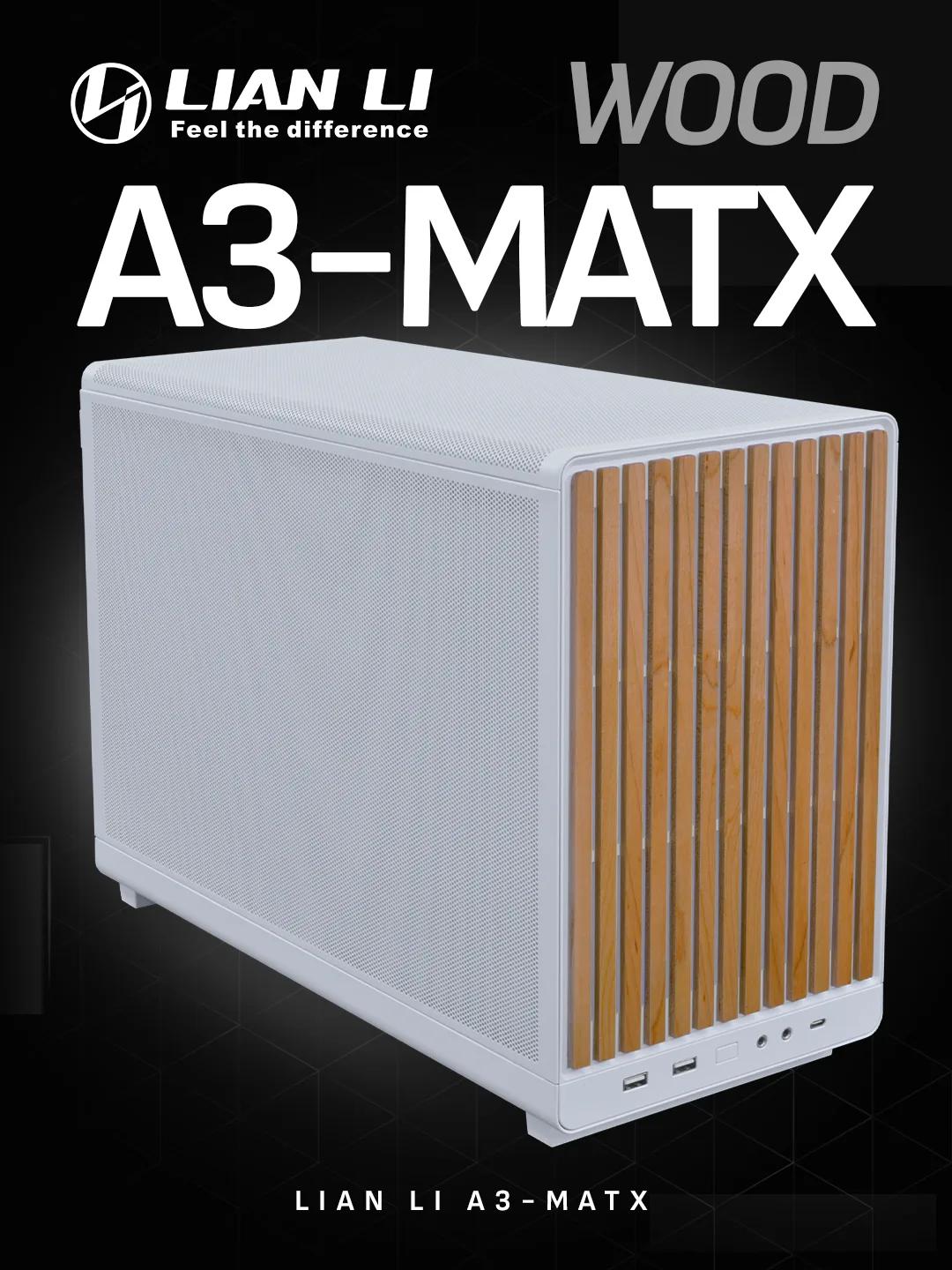 Lian Li A3-mATX Wood Edition – White