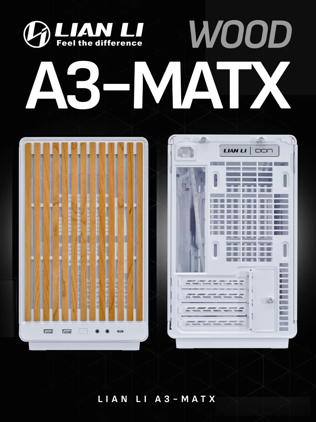 Lian Li A3-mATX Wood Edition – White