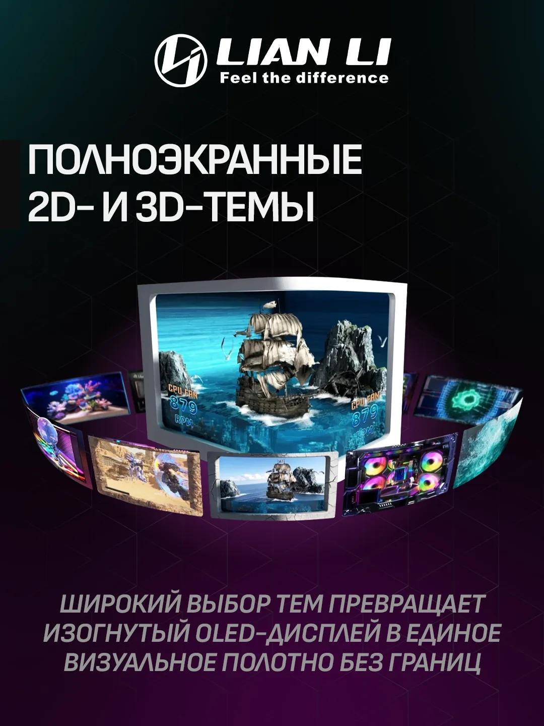 Lian Li HydroShift II OLED Curved 360TL – Black