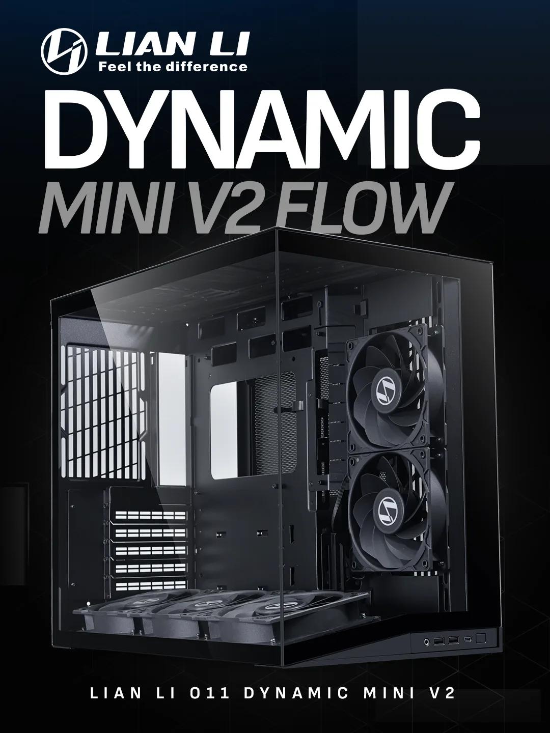 Lian Li O11 Dynamic Mini V2 Flow ATX – Black