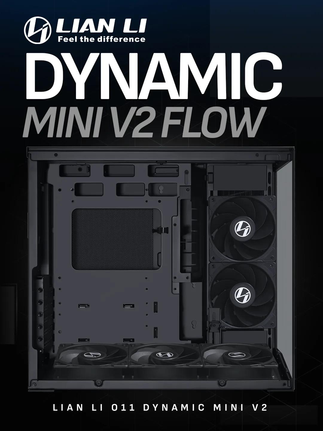Lian Li O11 Dynamic Mini V2 Flow ATX – Black