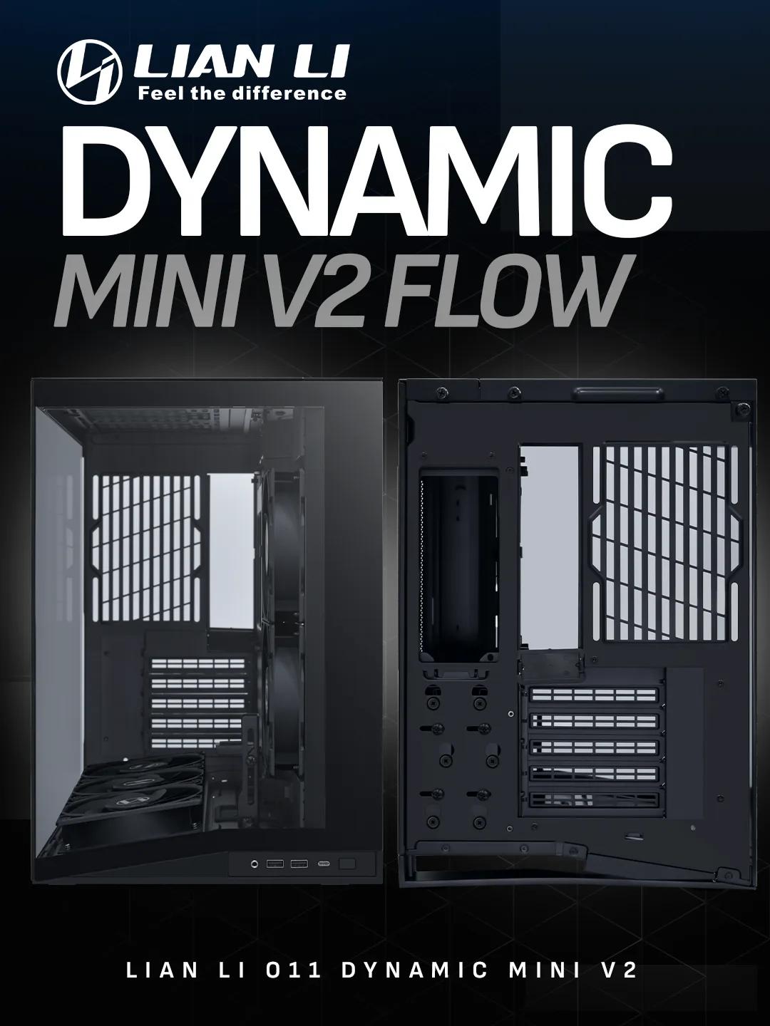 Lian Li O11 Dynamic Mini V2 Flow ATX – Black