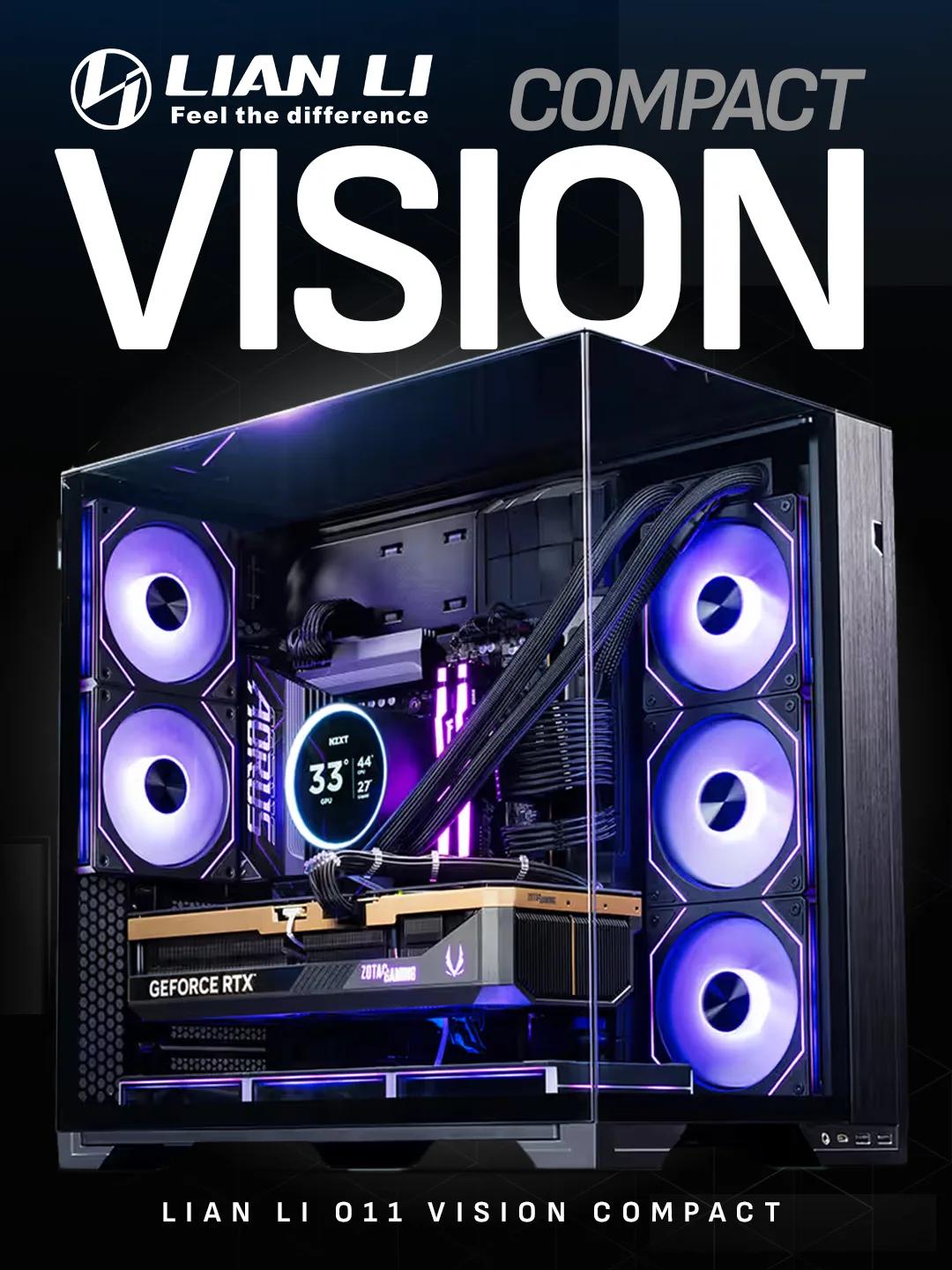 Lian Li O11 Vision Compact E-ATX – Black