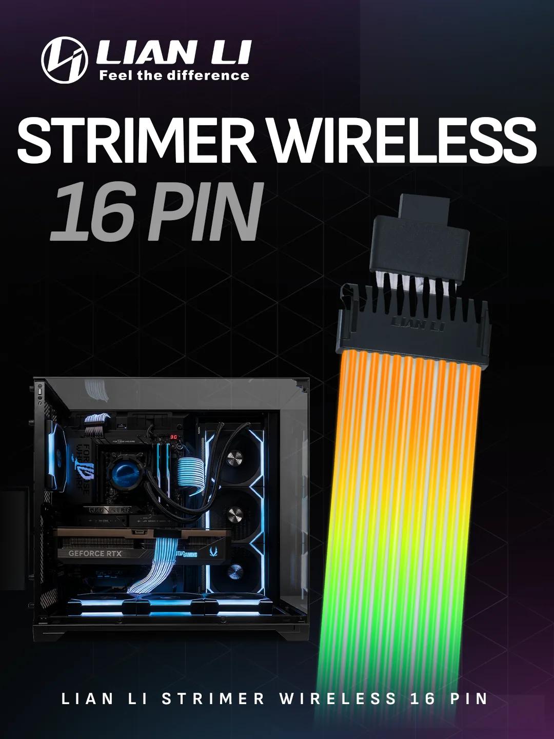 Lian Li STRIMER Wireless 16-8 Pin RGB Extension Cable – Black