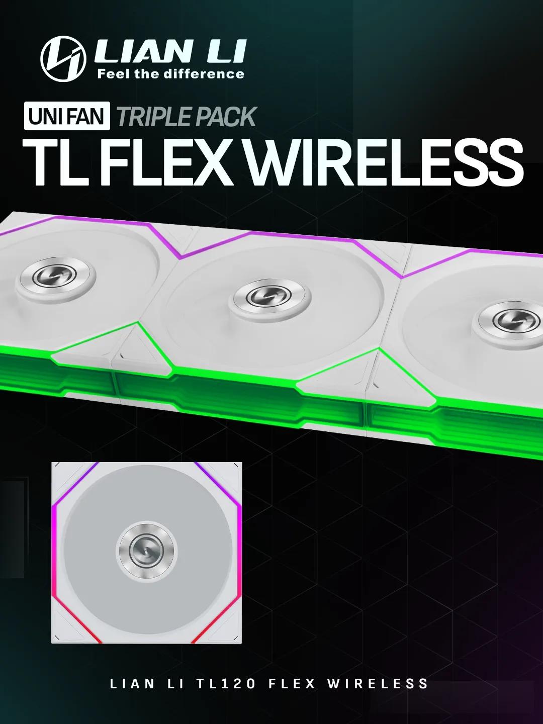 Lian Li UNI FAN TL FLEX 120mm ARGB (3 pack) (Controller Included) – White