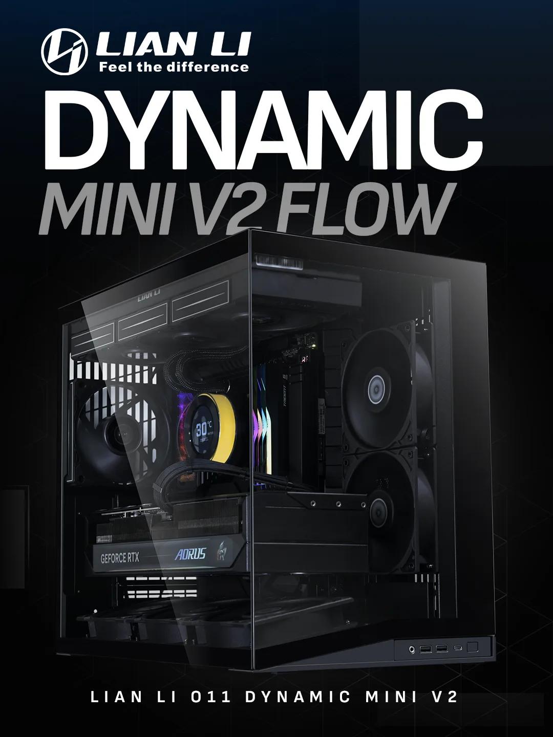 Lian Li O11 Dynamic Mini V2 Flow ATX – Black