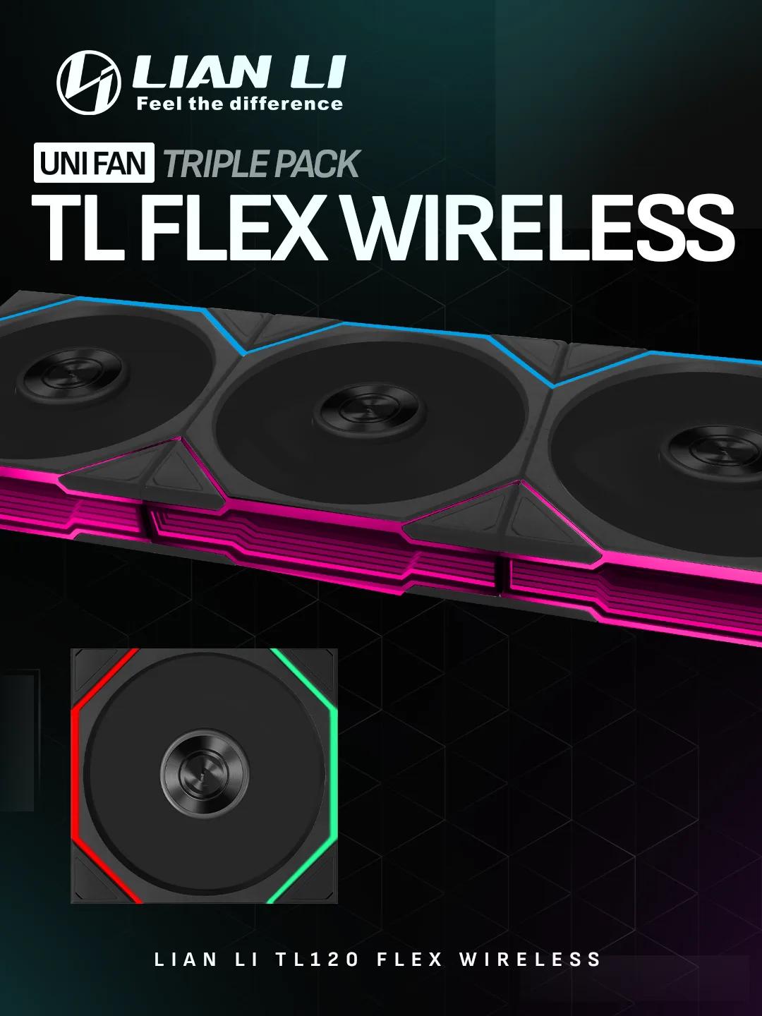 Lian Li UNI FAN TL FLEX 120mm ARGB (3 pack) (Controller Included) – Black